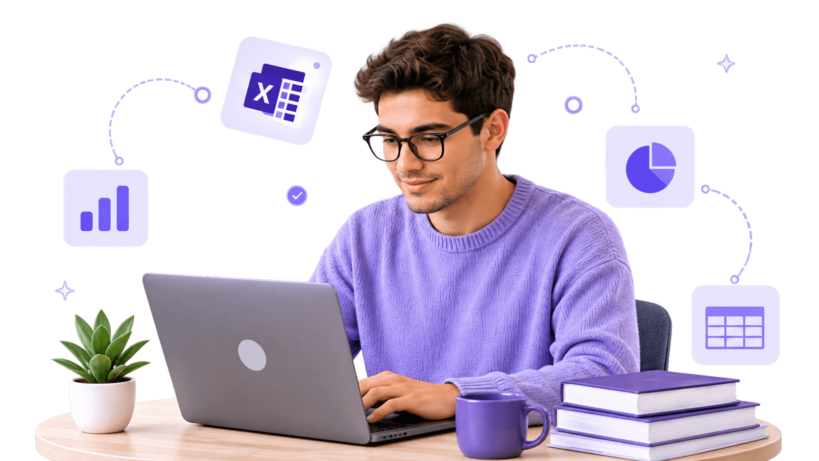 Estudiante haciendo un curso online en su portátil
